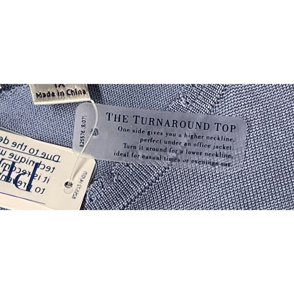 Pendleton Plus 1X Silk Blend Reversible Turnaround Top Lavender Sleeveless NWT - Picture 4 of 9